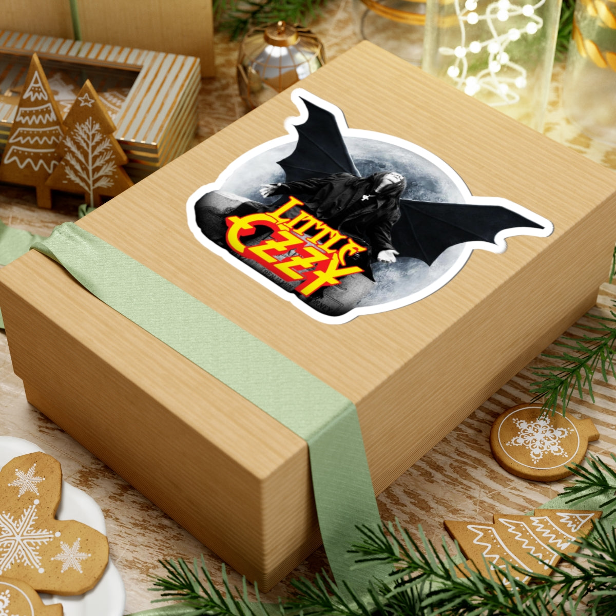 Little Ozzy | Indoor Kiss-Cut Sticker | Bat Moon Rock Art