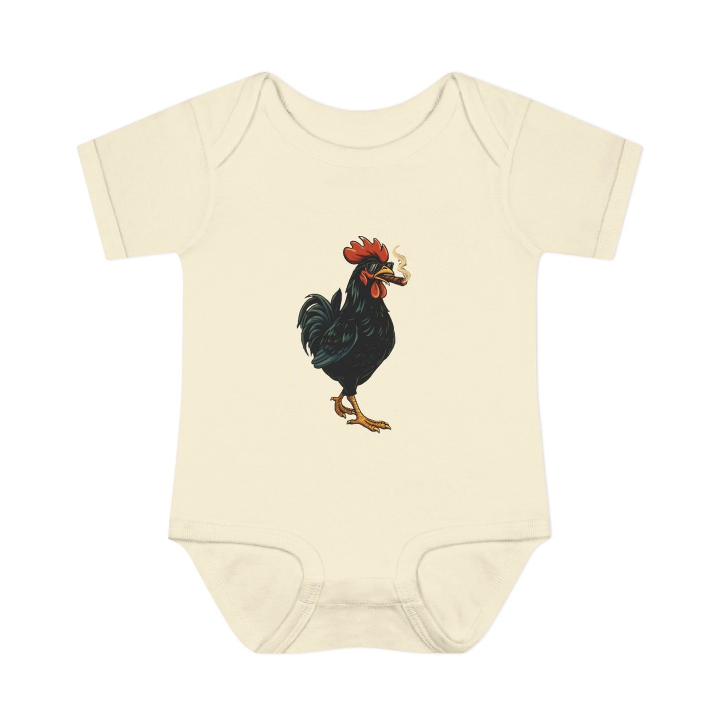 Yerba Wear | Infant Rib Bodysuit | Ybor Rooster