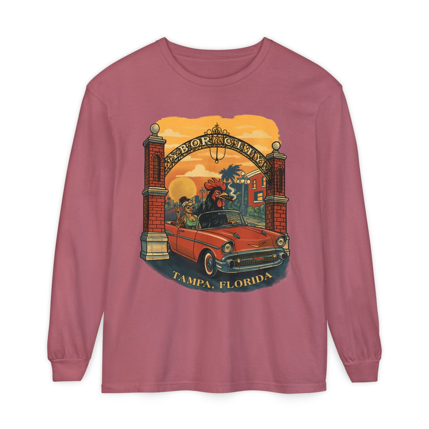 Yerba Wear | Ybor City Street-Rooster Long Sleeve
