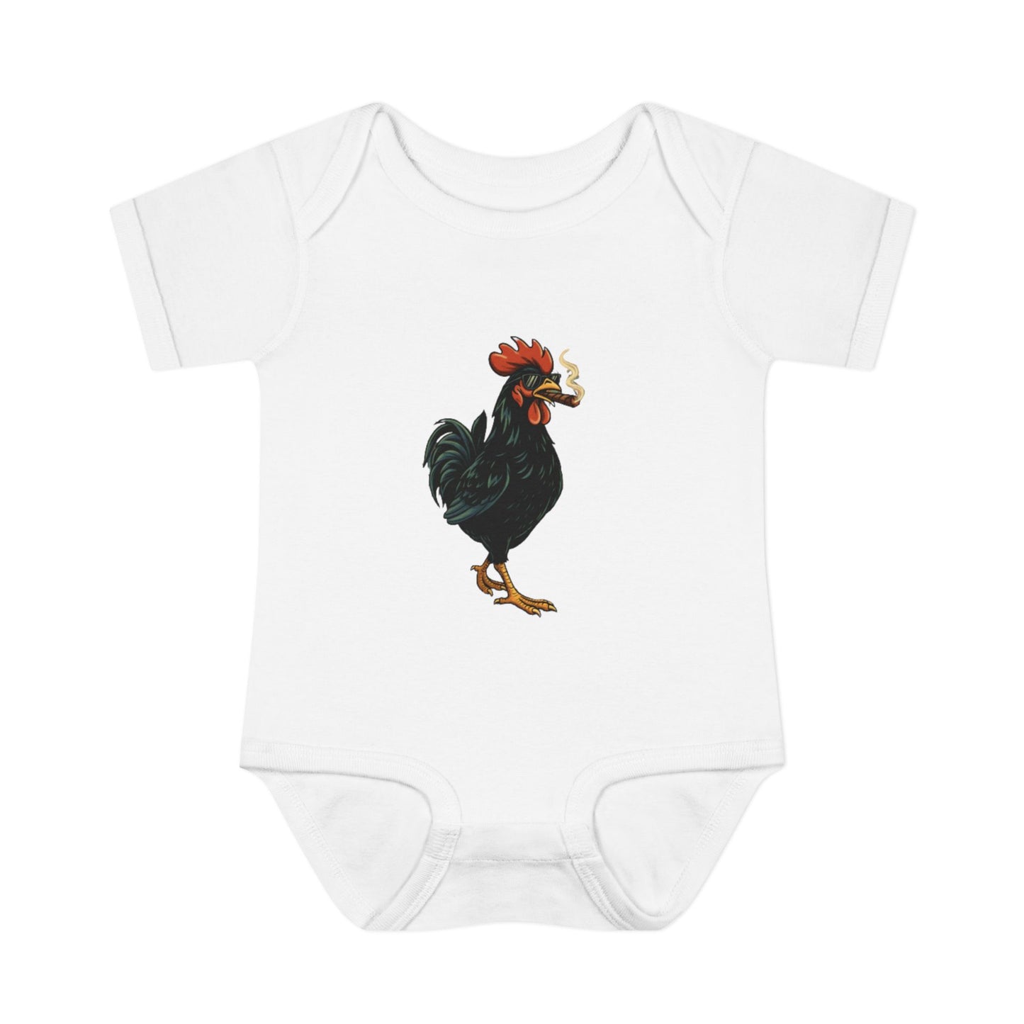 Yerba Wear | Infant Rib Bodysuit | Ybor Rooster