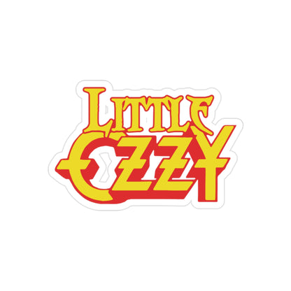Little Ozzy | Outdoor Die Cut Transparent Sticker | Retro Rock Logo