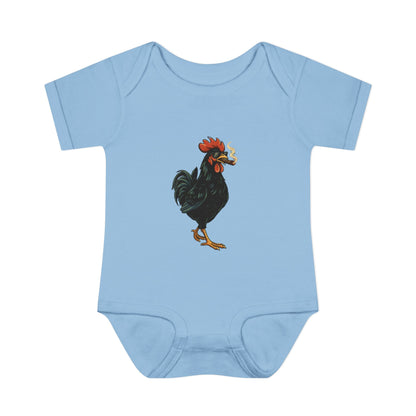 Yerba Wear | Infant Rib Bodysuit | Ybor Rooster