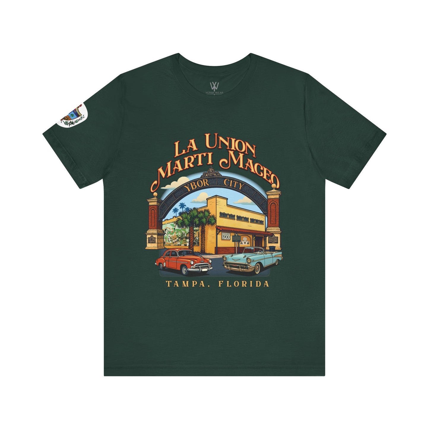 Camiseta con la obra de arte de La Unión Martí Maceo de YerbaWare