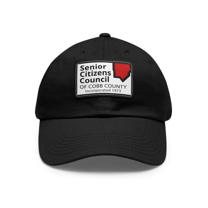 Dad Hat with Leather Patch (Rectangle)