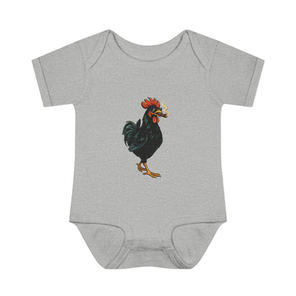 Yerba Wear | Infant Rib Bodysuit | Ybor Rooster