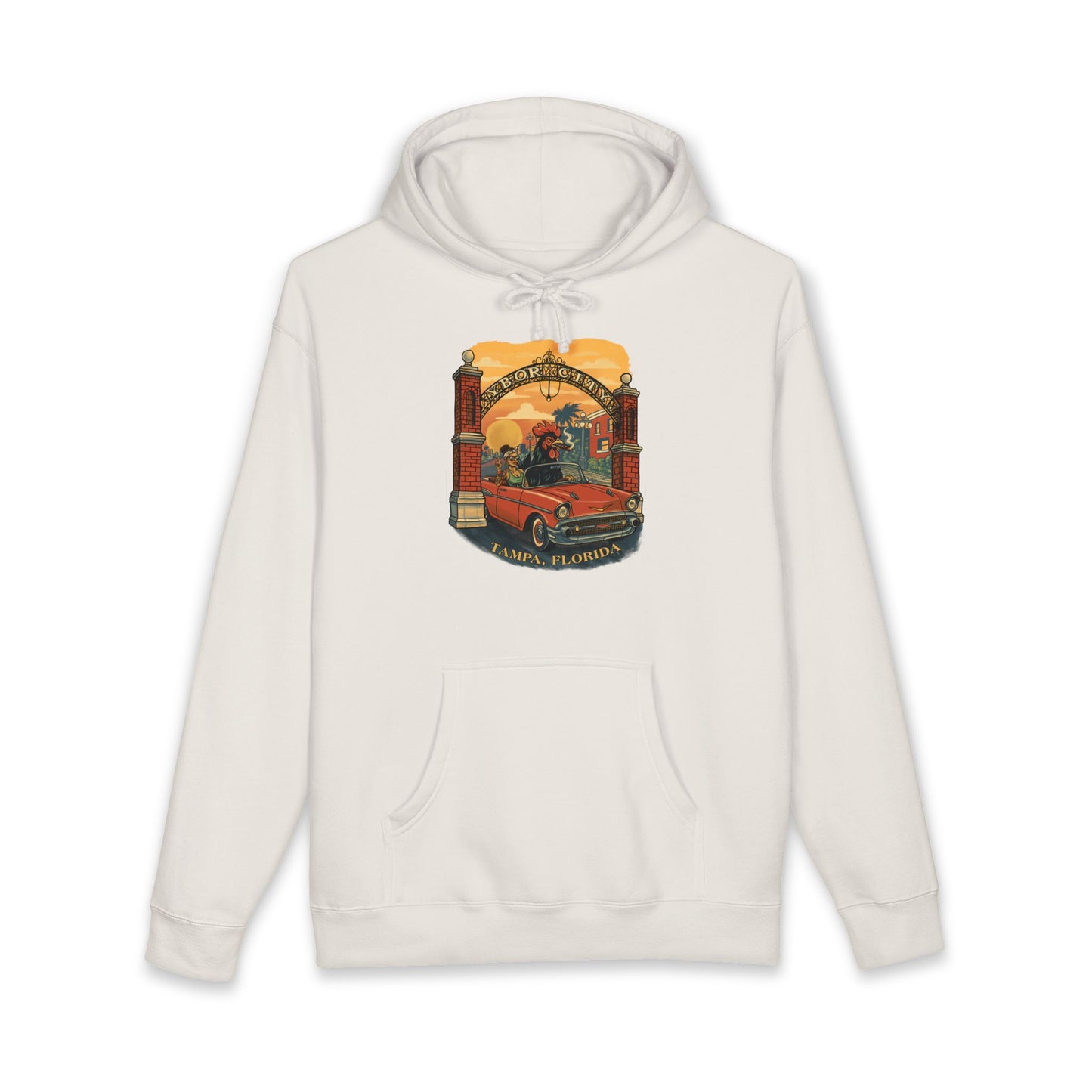 Yerba Wear Ybor City Street-Rooster Hoodie