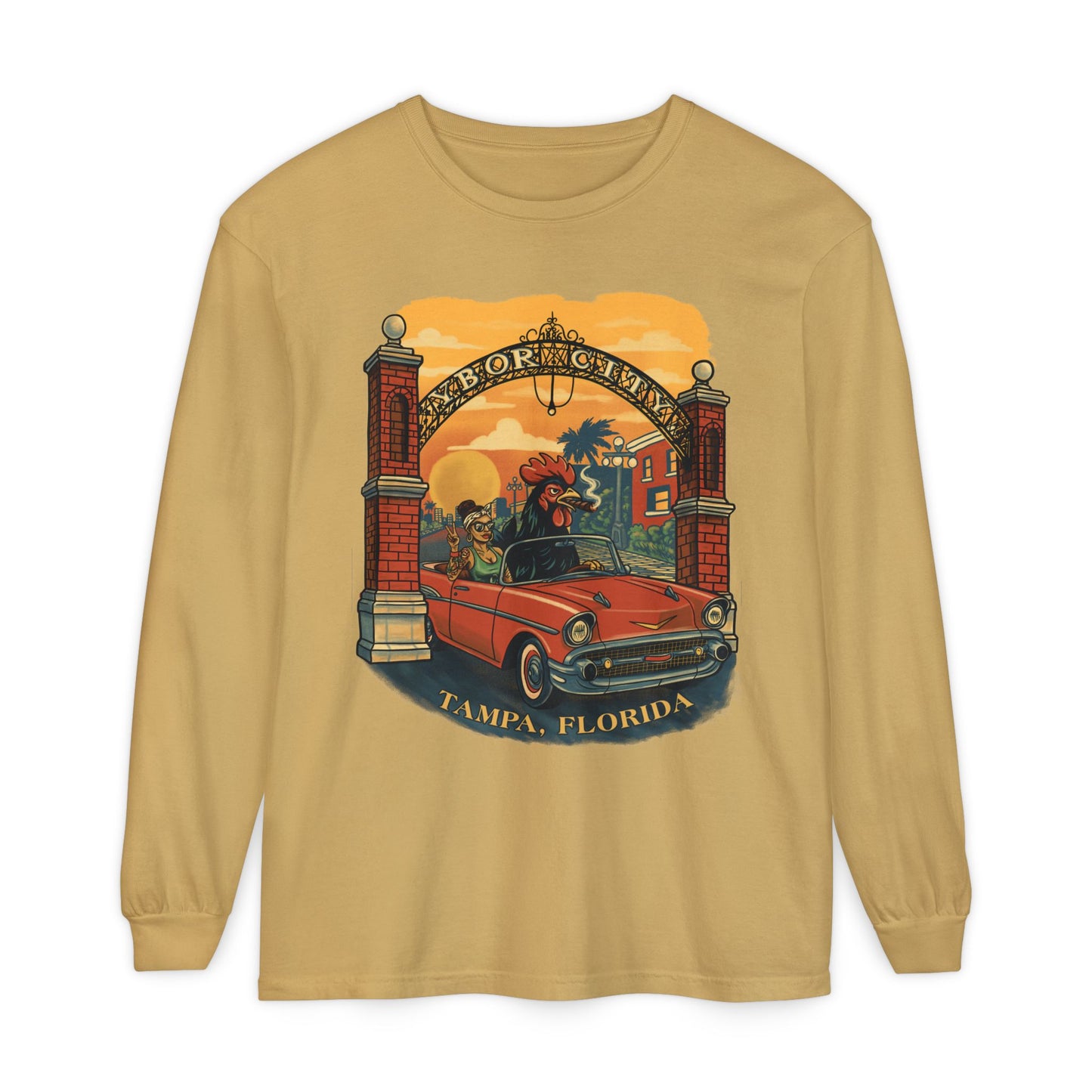 Yerba Wear | Ybor City Street-Rooster Long Sleeve