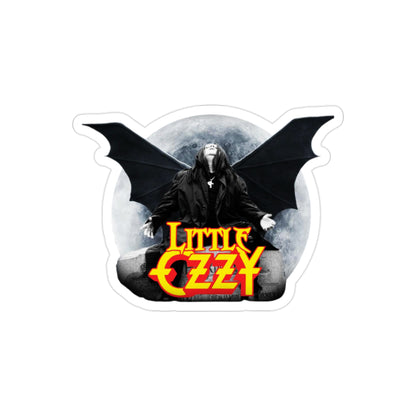 Little Ozzy | Outdoor Die Cut Transparent Sticker | Bat Wing Moon