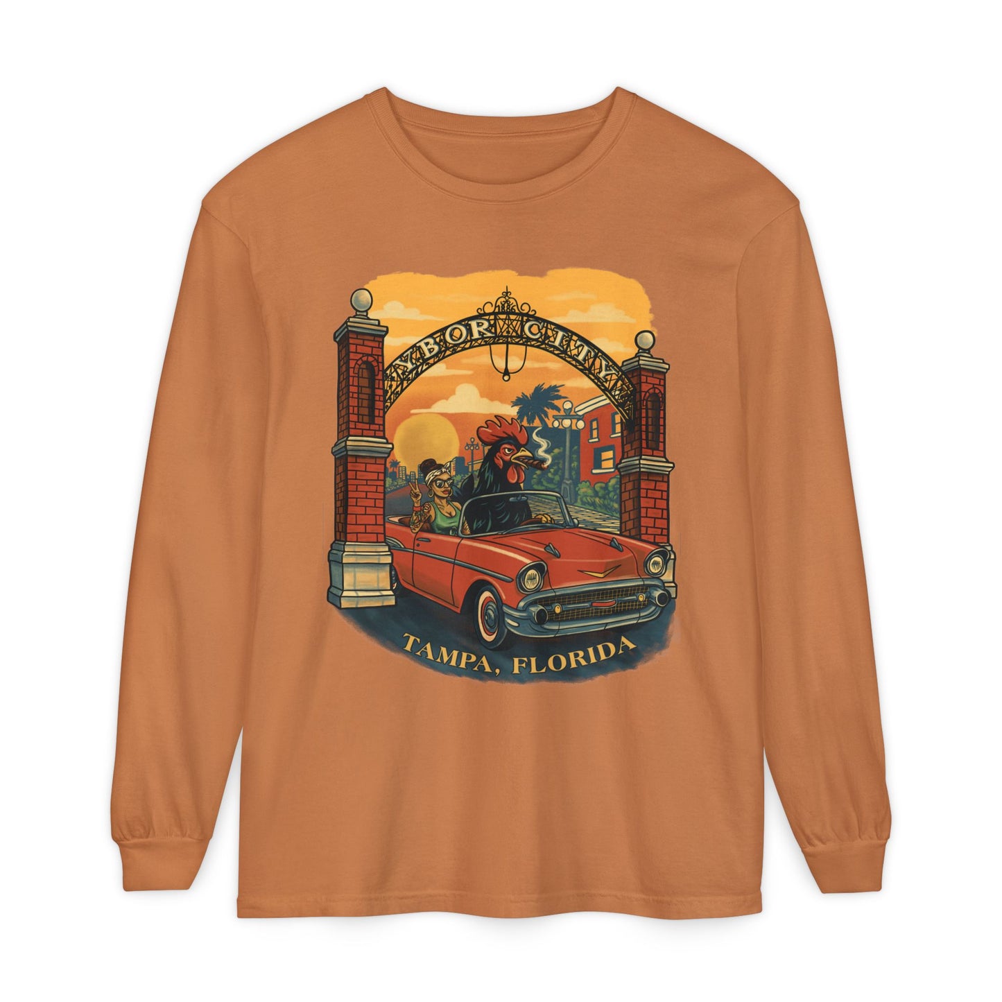 Yerba Wear | Ybor City Street-Rooster Long Sleeve