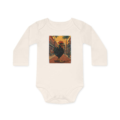 Yerba Wear | Baby Long Sleeve Bodysuit | Ybor Rooster