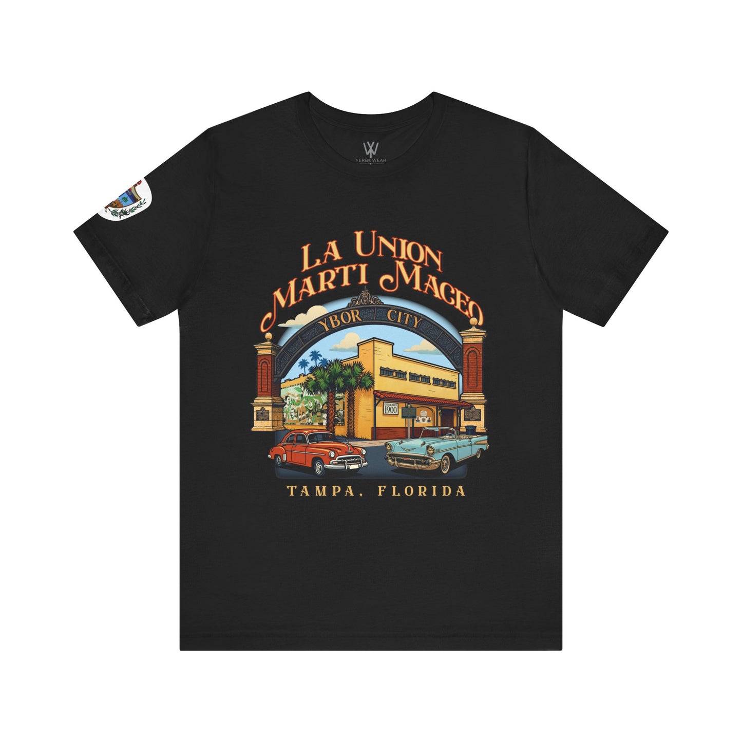 Camiseta con la obra de arte de La Unión Martí Maceo de YerbaWare