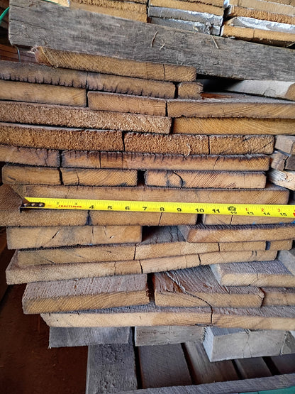 American chestnut reclaimed lumber close side view