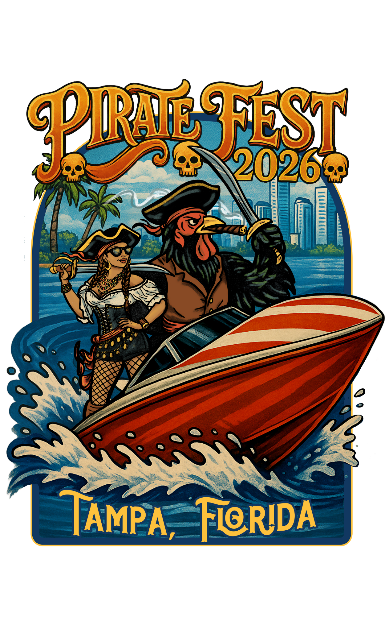 Yerba Wear | Pirate Season 2026 | Hooded Long Sleeve Tee