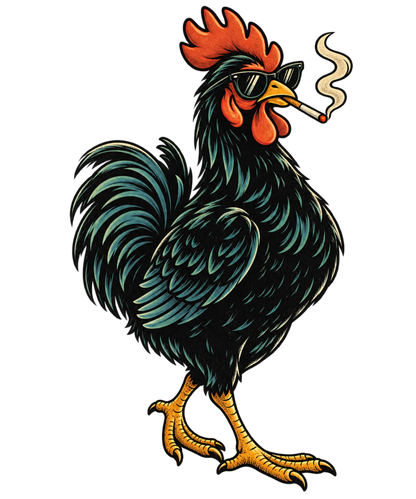 Smoke Break | Cigarette-Smoking Rooster T-Shirt