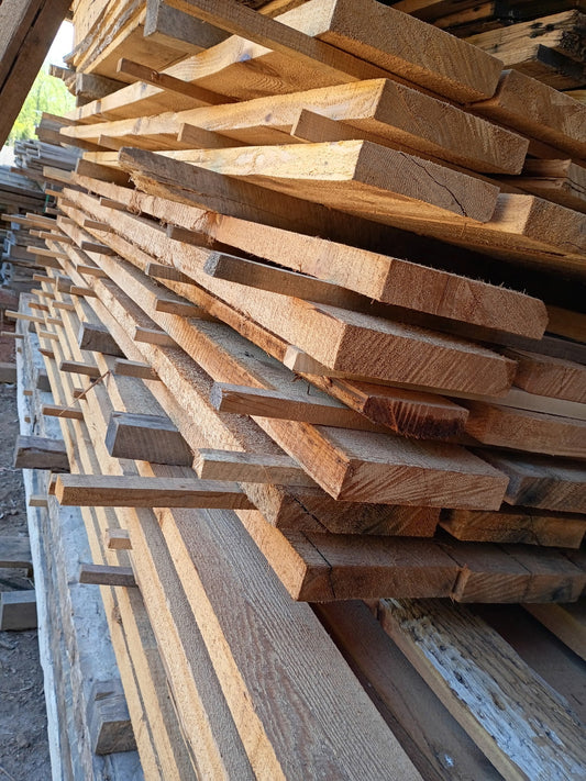 Reclaimed western cedar close side view