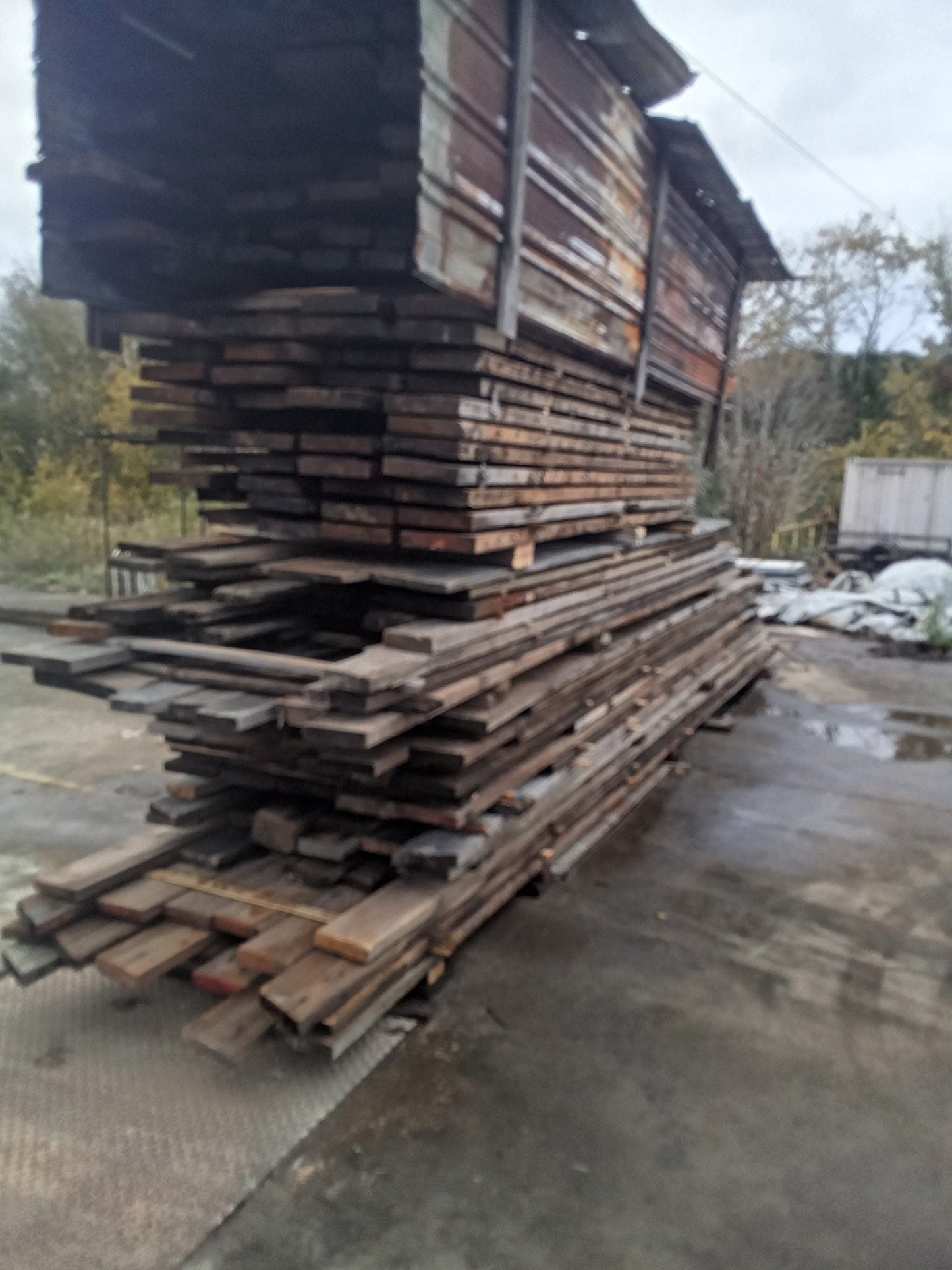 White oak 2x lumber air dried 10 years stacked