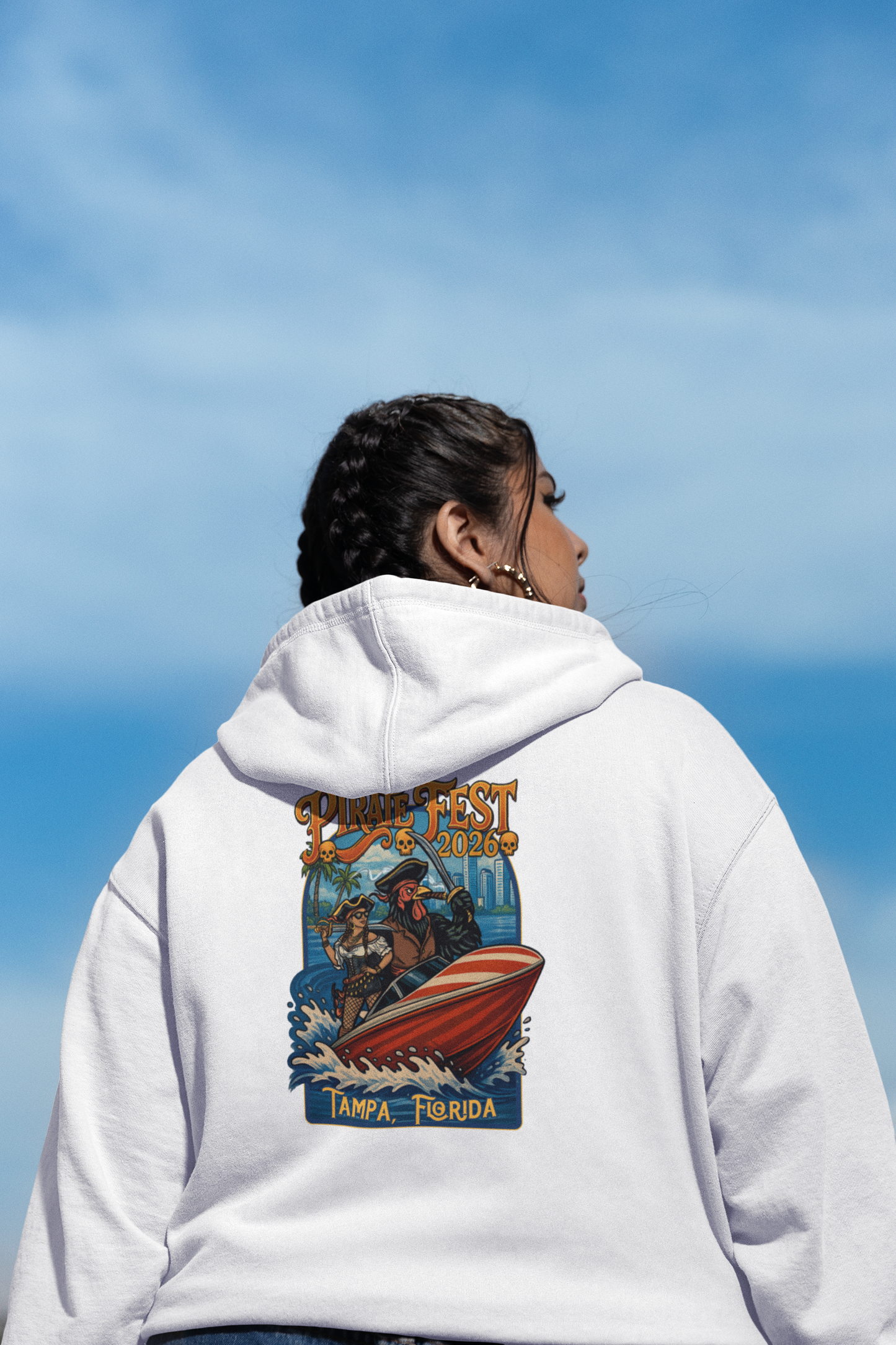 Yerba Wear | Pirate Season 2026 | Retro Speedboat Graphic Hoodie