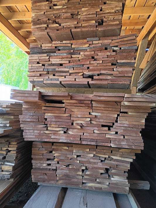 American black walnut reclaimed lumber stack