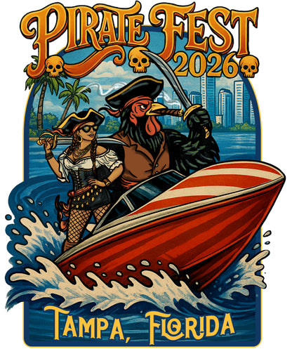 Yerba Wear | Pirate Season 2026 | Retro Speedboat Graphic Hoodie